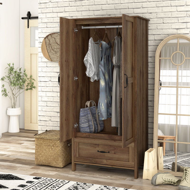 Double wardrobe closet discount